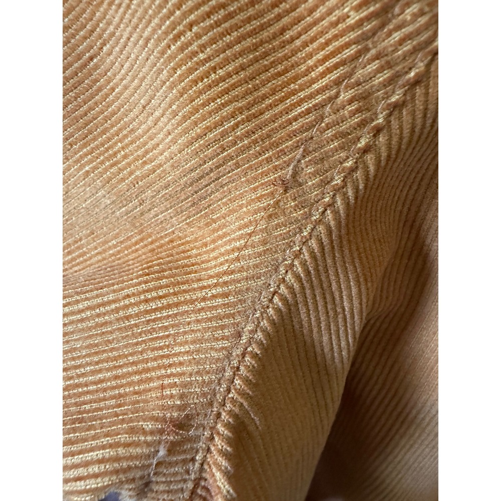 Vtg 70s Levis Corduroy Shirt Jacket Burnt Orange Rust 70s Button Front Pockets M - Picture 8 of 10